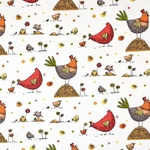 tissu-coton-poule
