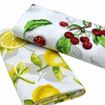 tissu-coton-citron-cerise