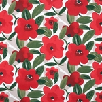 sergé-coton-fleur-rouge-coquelicot