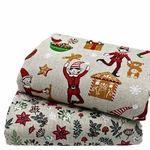 coupon-tissu-noel-lin-lutin-houx-