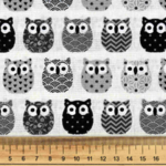 tissu-coton-mini-hiboux-gris-noir