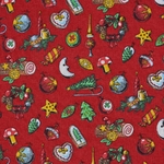 tissu-coton-Noël-rouge