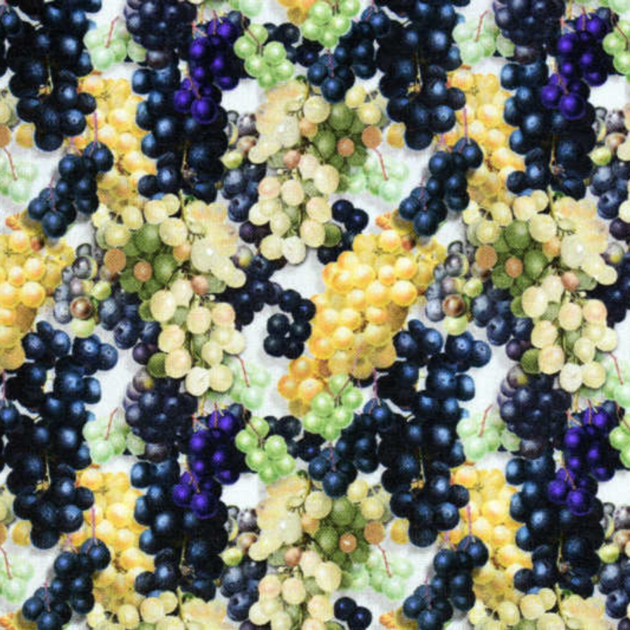 Tissu coton motifs grappes de raisins par 1m Tissus créa & déco/Toile