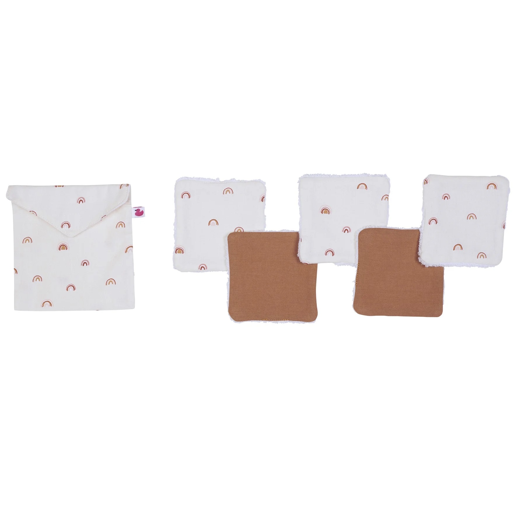 11012-Lingettes-lavables-pochette-assortie-imprime-arc-en-ciel-camel-Lingettes-lavables-par-BBCo