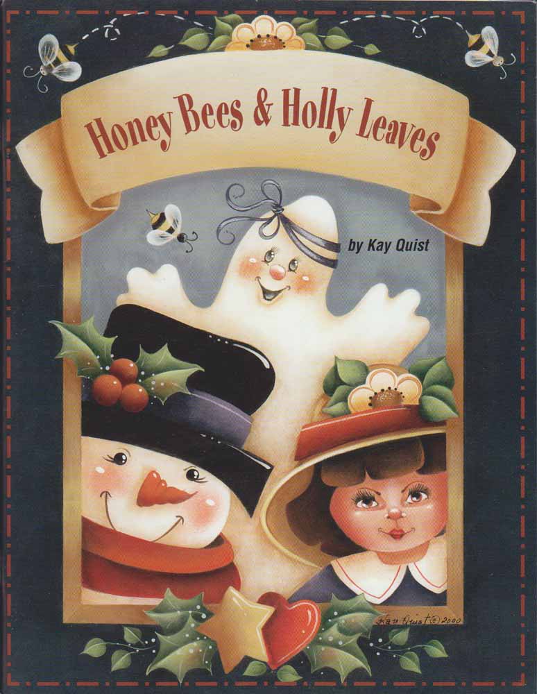 Honey-Bees-&amp;-Holly-leaves