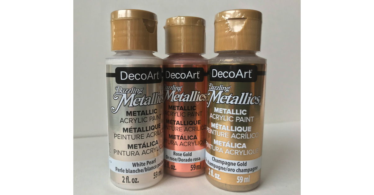 Kit Peinture Acrylique Or Métallisée + Vernis Brillant - 100g Chaque - Pour Bois, Métal, Pierre - Loisirs Créatifs