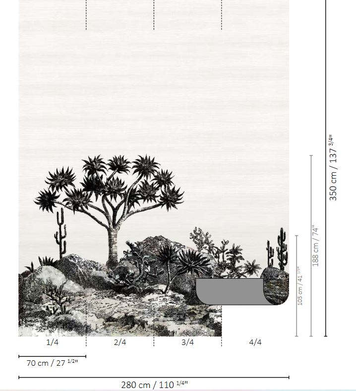 PAN211-nobilis-panoramique-cactus-papier-peint-noir-blanc-deco-panneaux
