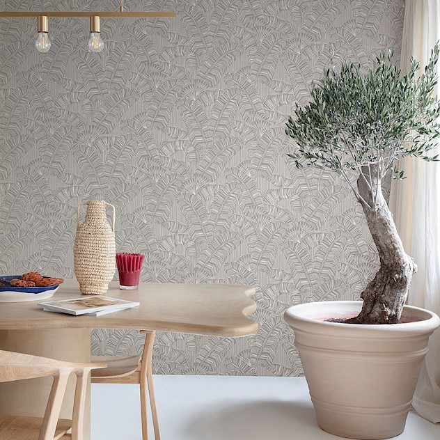 papier-peint-masureel-feuillage-solana-gris-cuisine