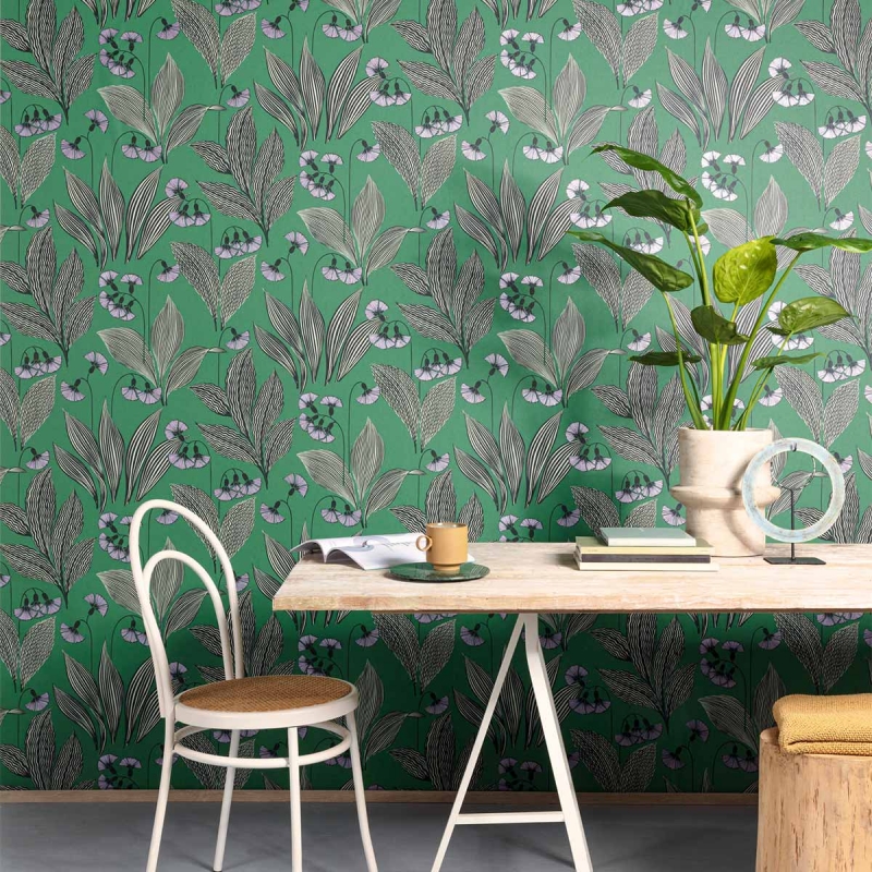 papier-peint-dandelion-masureel-pissenlit-vert-deco