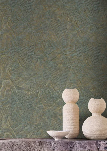 Casamance Lore  vert impérial Doré