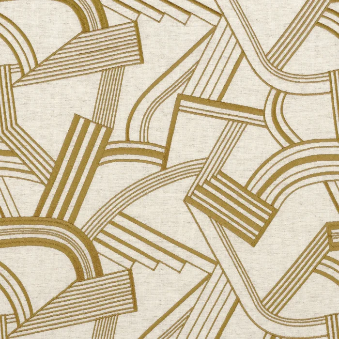 TISSU ANNEES FOLLES OCRE