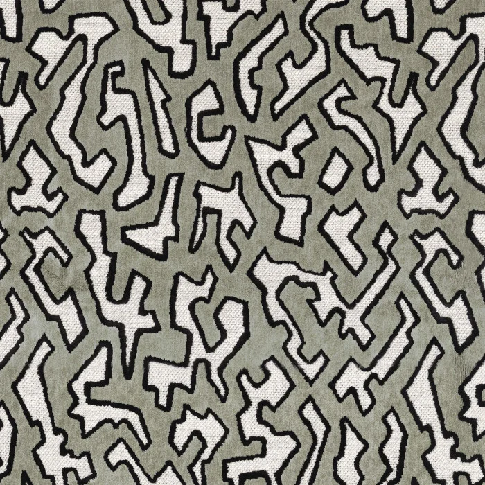 TISSU ODYSSEE VERT DE GRIS