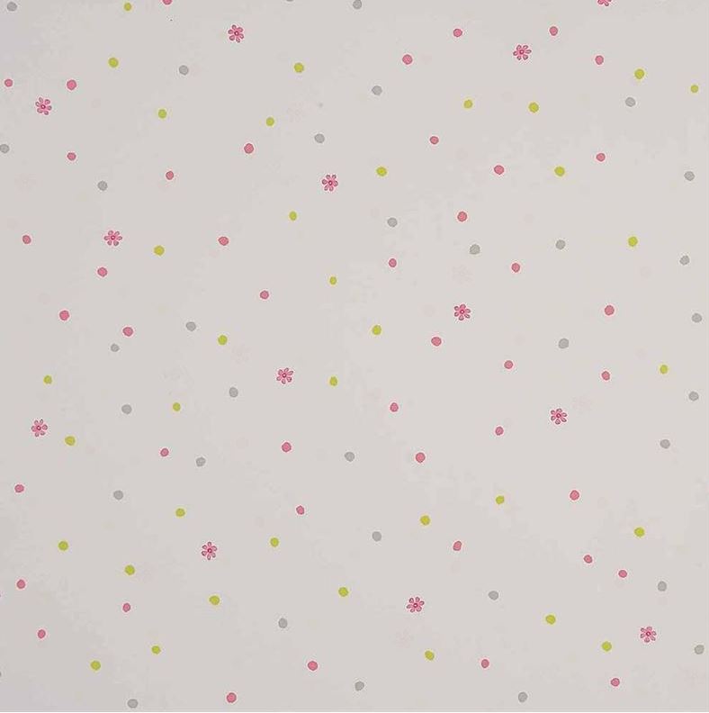 Abracadabra-camengo-papier-peint-enfant-confettis-fleurs-gris-rose-vert