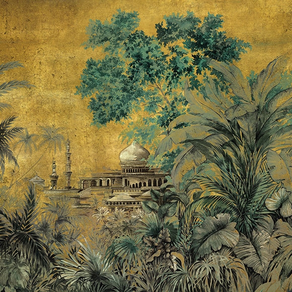 random-chinoiserie-taj-mahal-panoramique-vert-jaune