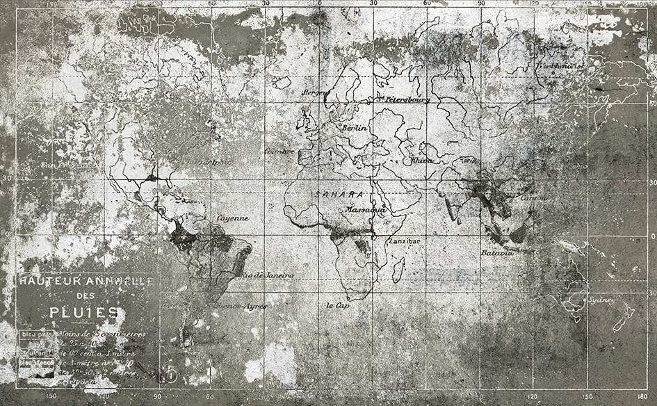 papier-peint-panoramique-carte-monde-gris