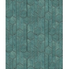 papier-peint-design-graphique-kantha-coordonné-vert-teal-detail