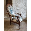 tissu-velours-imprime-rose-turquoise-jaipura-velvet-fauteuil-voltaire