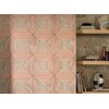 PAPIER PEINT ELITIS Carrés jalonnés ROSE 1