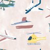 9700171-papier-peint-avion-helico-coordonne-enfant-rose