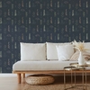 herbario-noche-papier-peint-design-minimaliste-nature-bleu