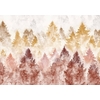 mendia-coral-panoramique-papier-peint-montagne-foret-sapin-coordonne