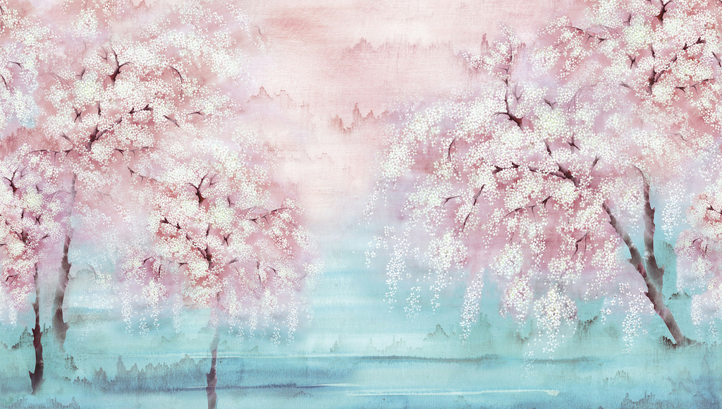 decoration-japandi-papier-peint-misaki-mist-rose-bleu
