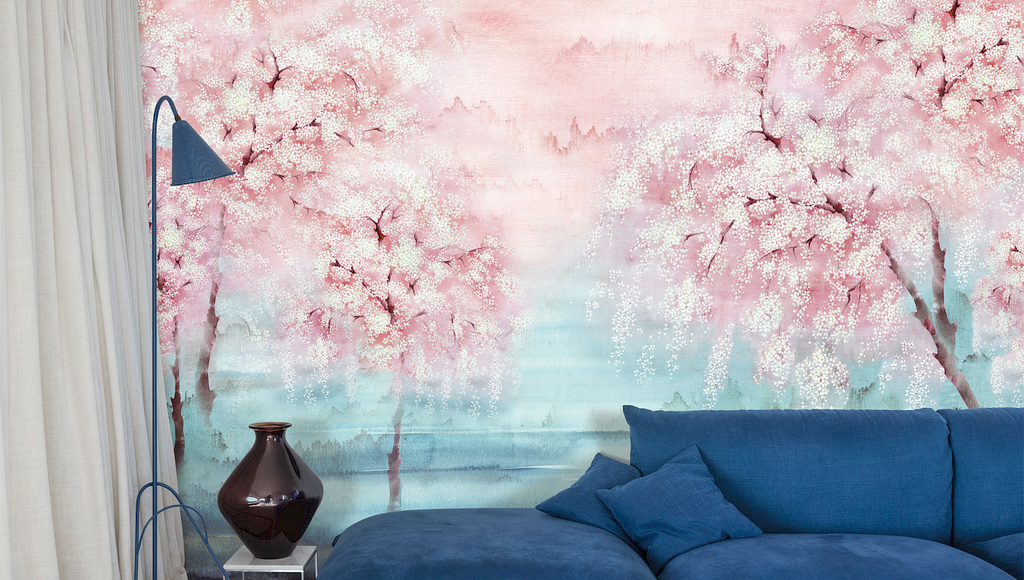 decoration-style-japandi-papier-peint-misaki-mist-rose-bleu