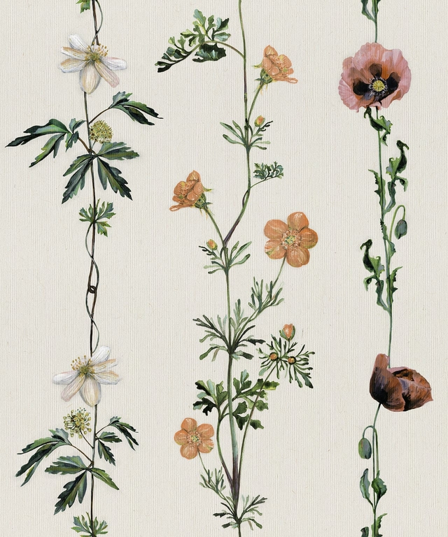 papier-peint-fleurs-minimaliste-naturaliste-Climbing-Flowers-Linen-9500060