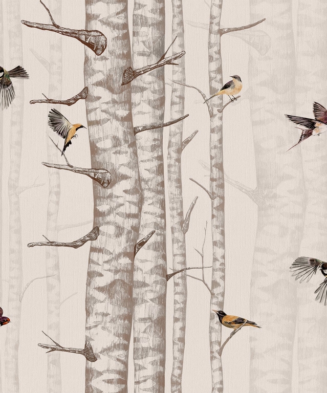 papier-peint-foret-arbre-oiseaux-Birch-Trees-Pink-9500043