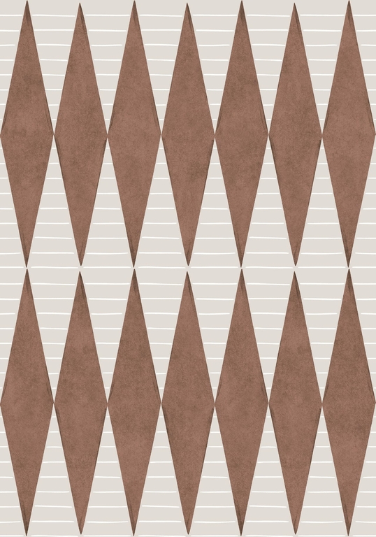 Warrior-brun-YSP0243-papier-peint-losanges-graphique-coordonne-masaai