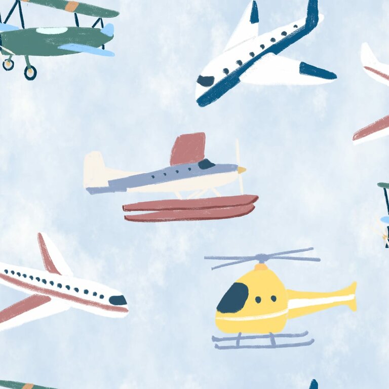 9700170-papier-peint-avion-helico-coordonne-enfant-ciel