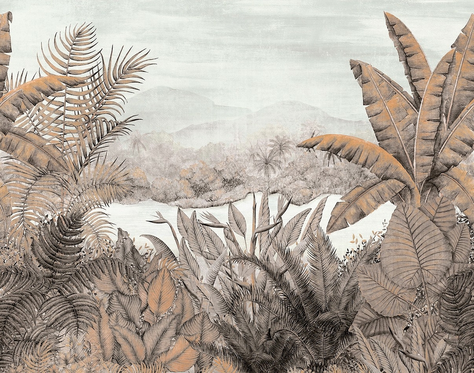 papier-oaint-panoramique-foret-jungle-rainforest-ocre-deco
