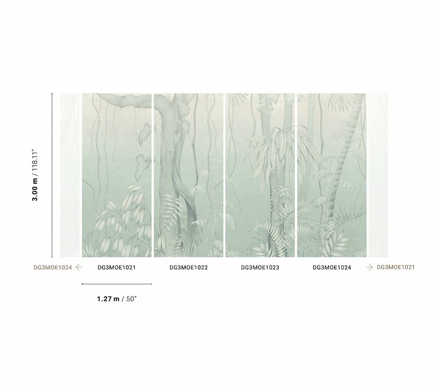 papier-paint-panoramique-foret-bleu-vert-clair