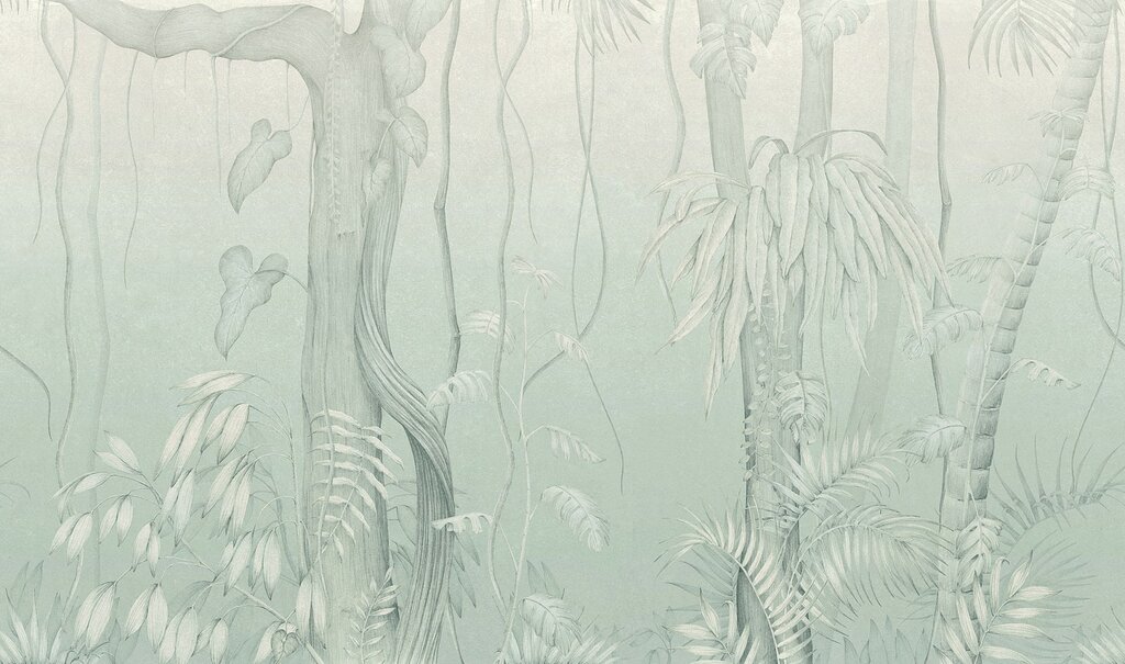 papier-paint-panoramique-foret-jungle-gris-celadon