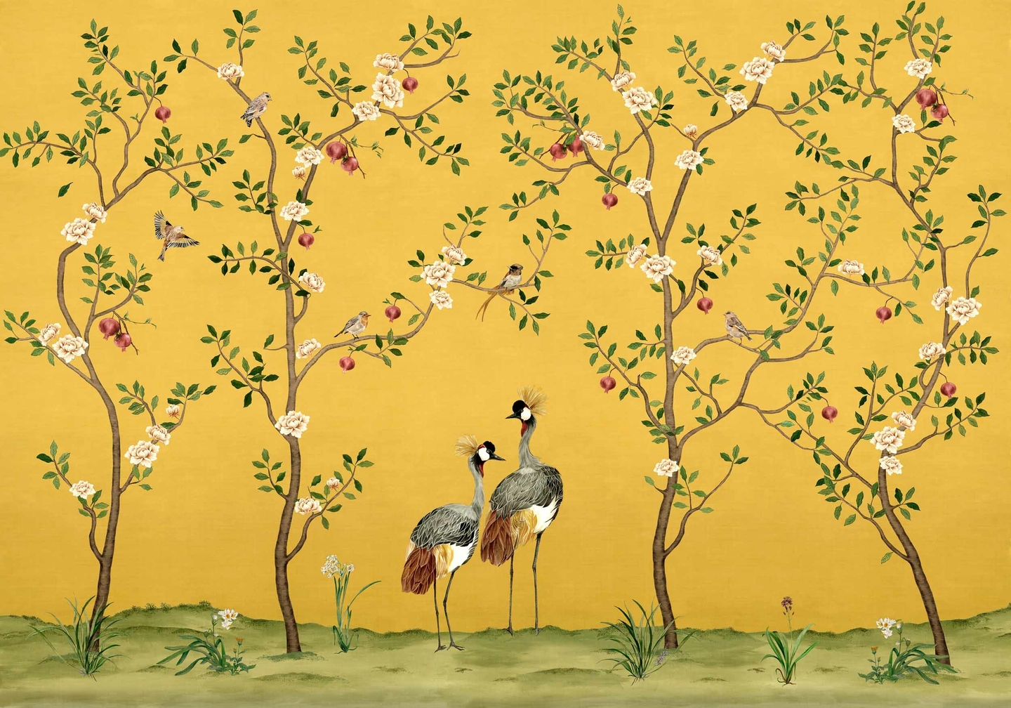 crowned-crane-amber-murals-coordonne