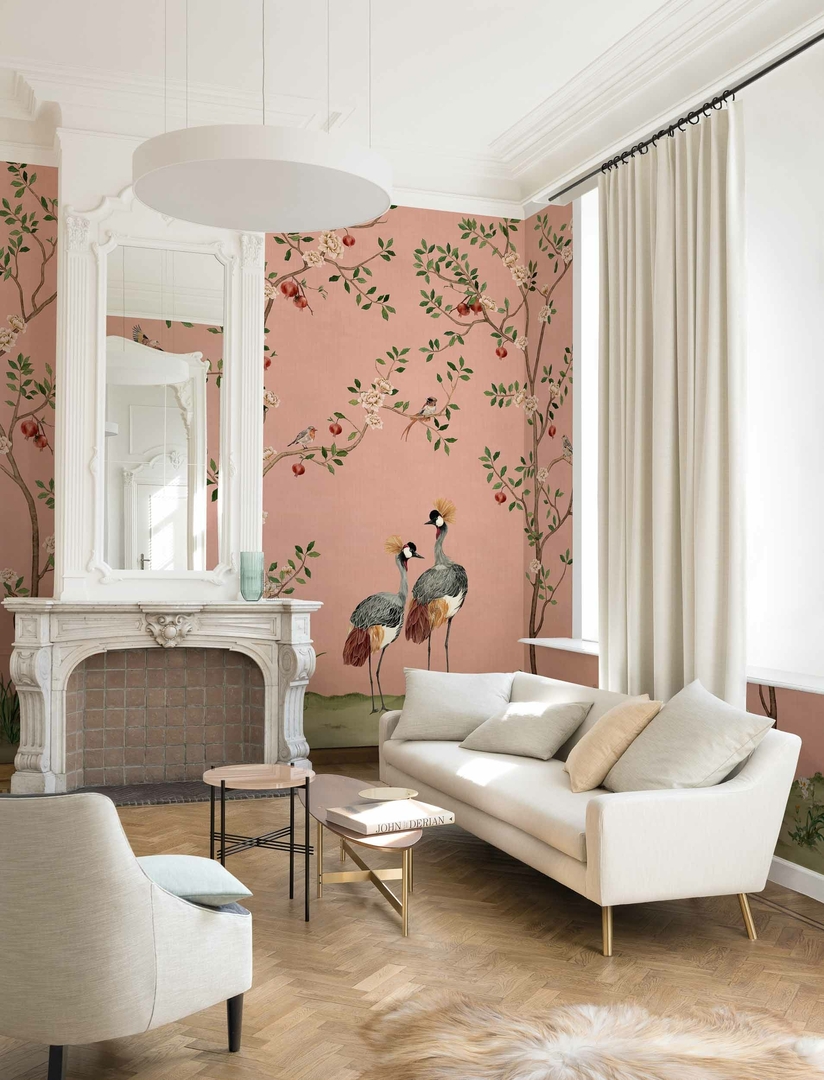 crowned-crane-rose-murals-coordonne-1