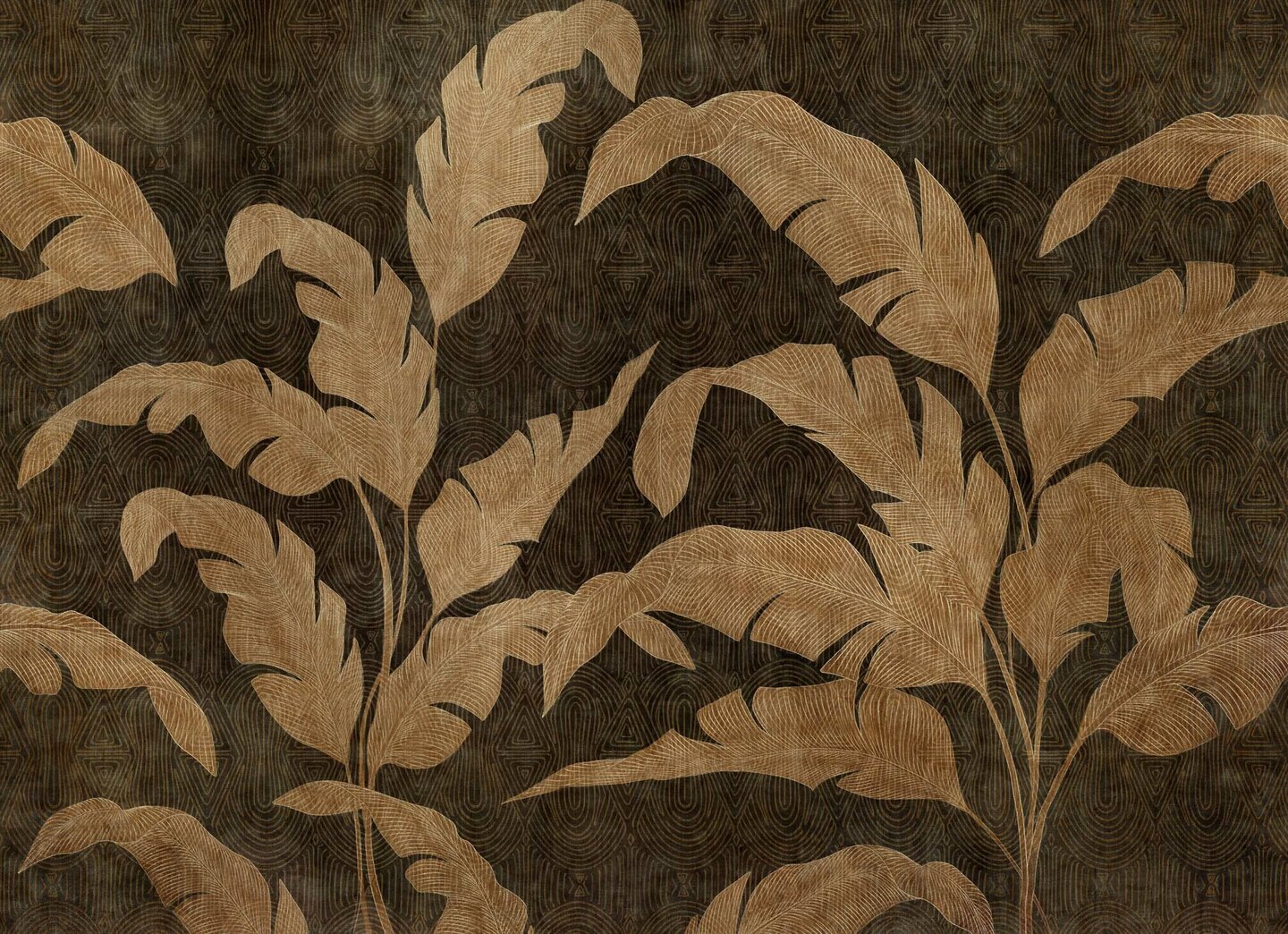 leaves-shadow-gold-murals-coordonne
