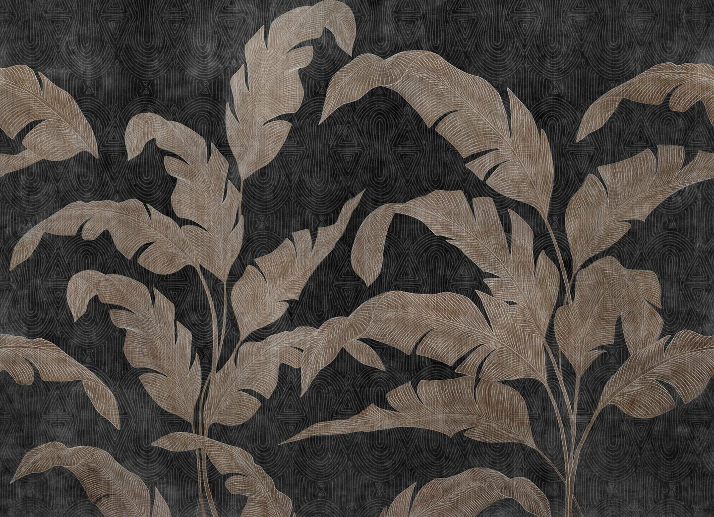 leaves-shadow-silver-murals-coordonne