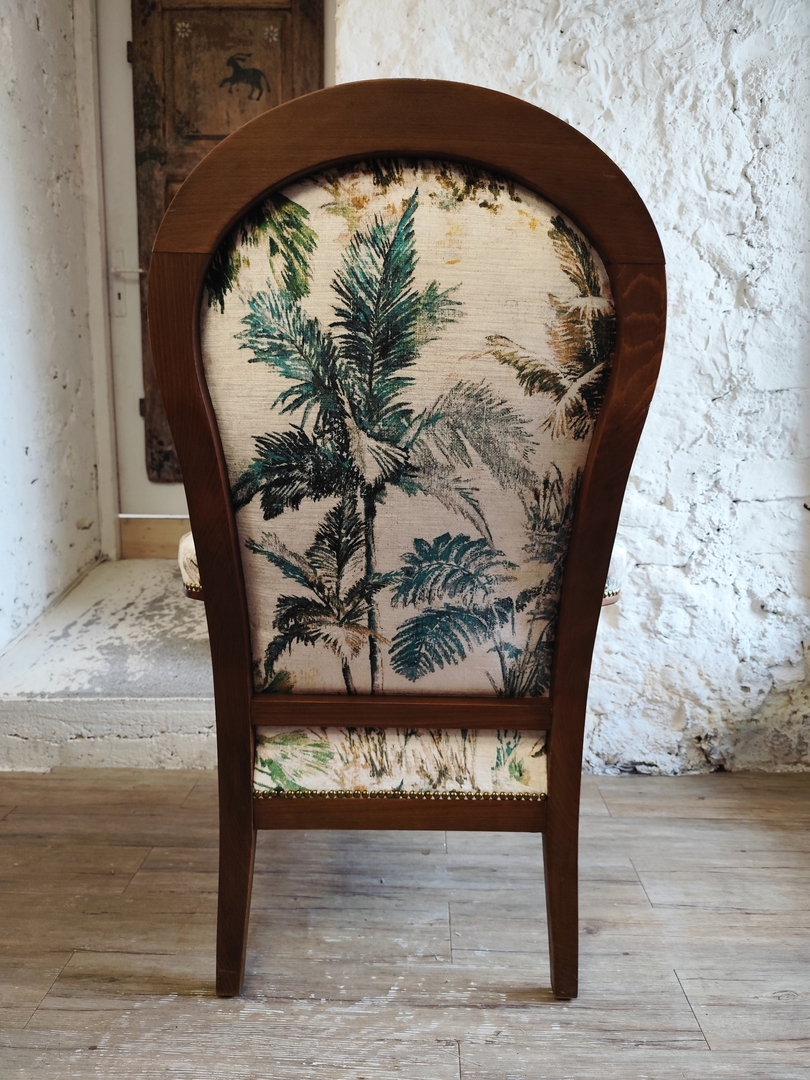 tissu-velours-imprime-tropical-jaipura-velvet-turquoise-fauteuil-voltaire