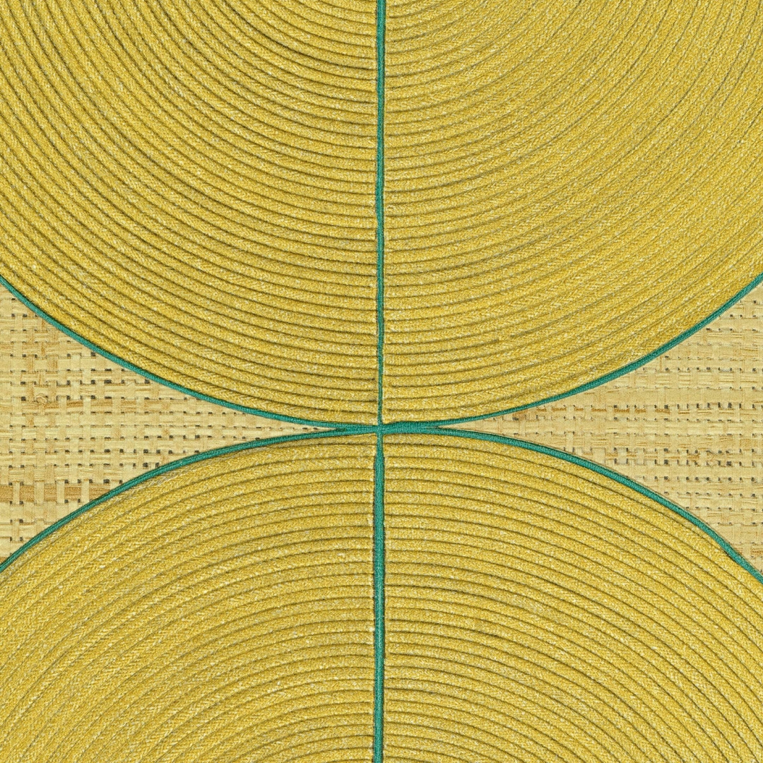 PAPIER PEINT ELITIS COURBES JAUNE