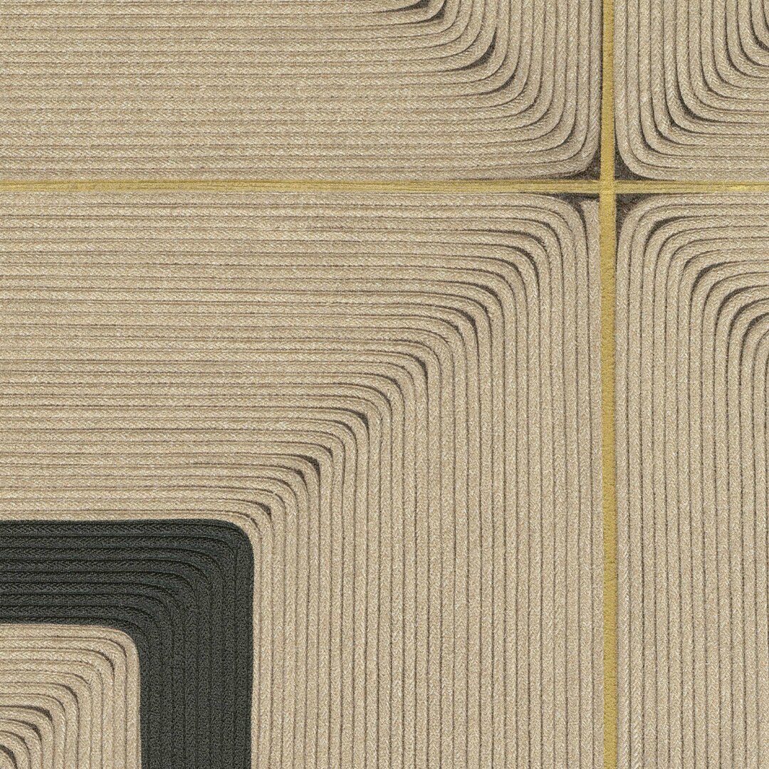 PAPIER PEINT ELITIS Carrés jalonnés BEIGE