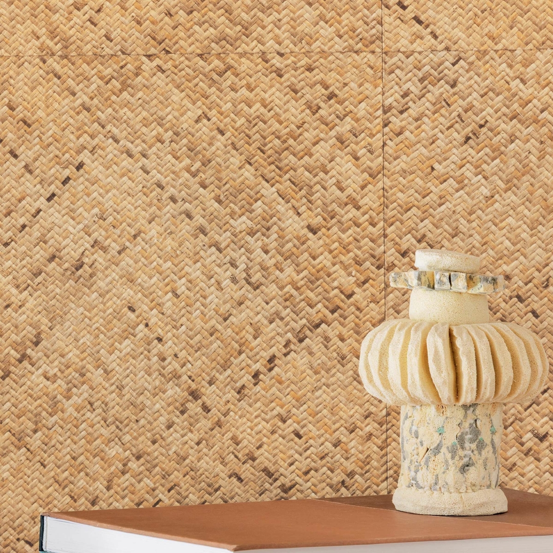 PAPIER PEINT ELITIS ROTIN BEIGE 2