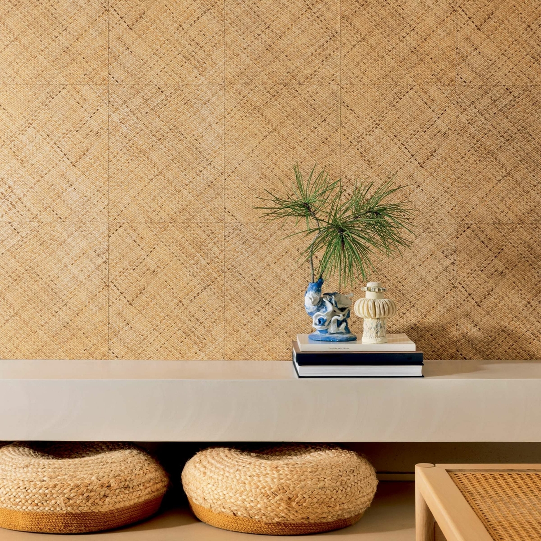 PAPIER PEINT ELITIS ROTIN BEIGE 1