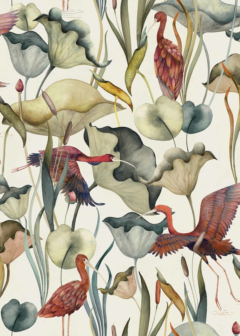 papier-peint-fleurs-oiseaux-design-humedales