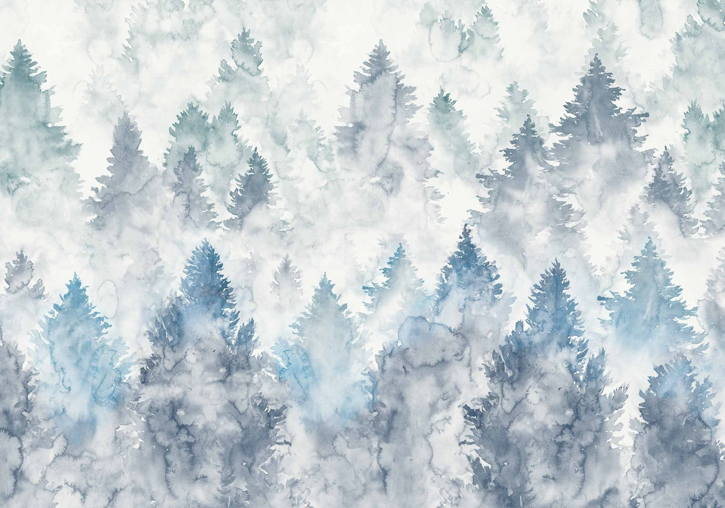 mendia-panoramique-papier-peint-montagne-foret-sapin-coordonne-bleu