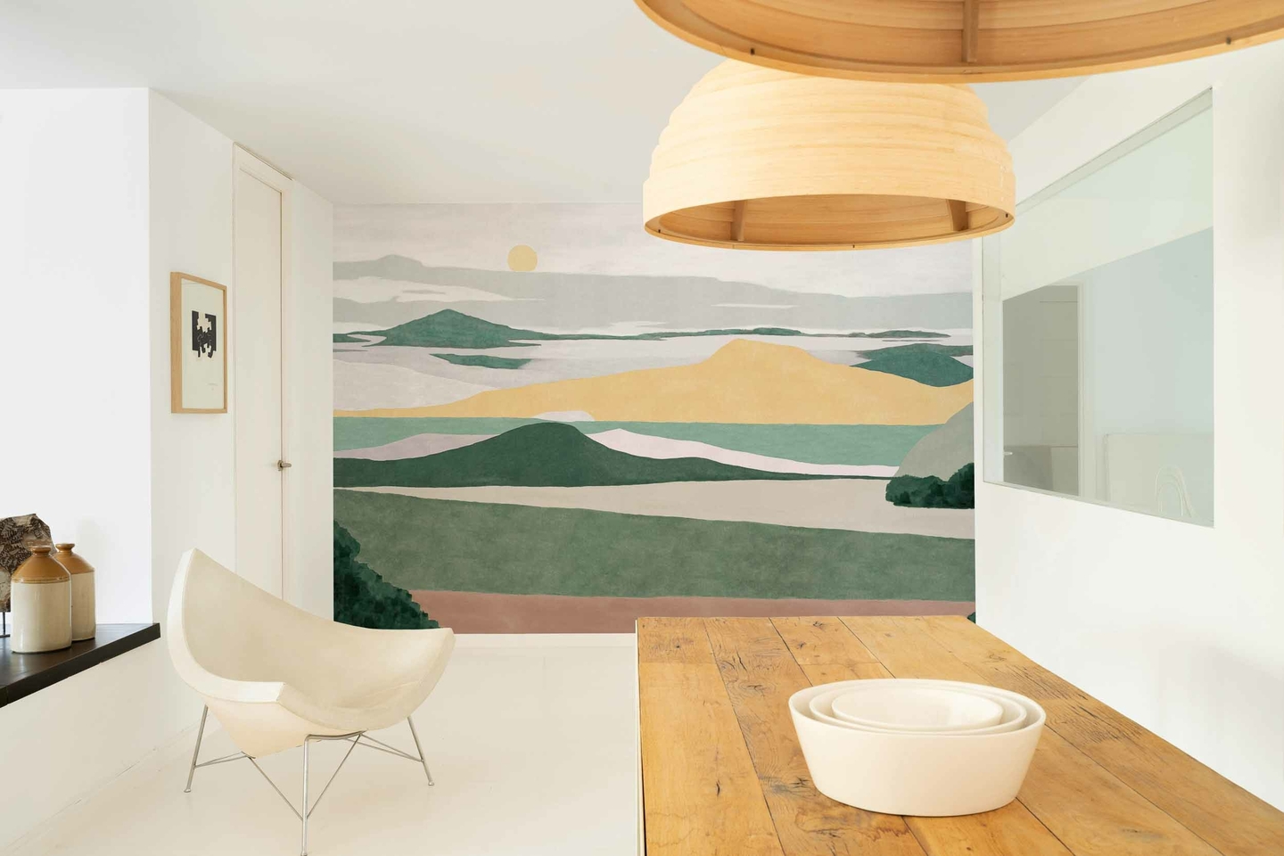 lainoa-papier-peint-panoramique-paysage-vintage-rose-vert-jaune-salon