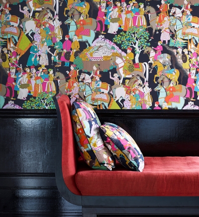 Papier peint blog de le boudoir des etoffes Tapisserie theme paris fille