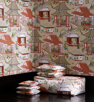 Papier peint blog de le boudoir des etoffes Tapisserie theme paris fille