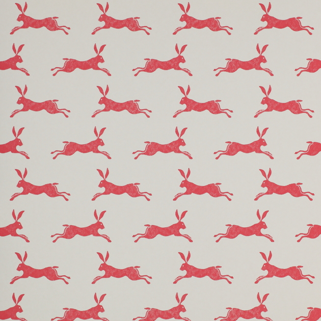 march-hare-jane-churchill-papier-peint-enfant-01-rouge