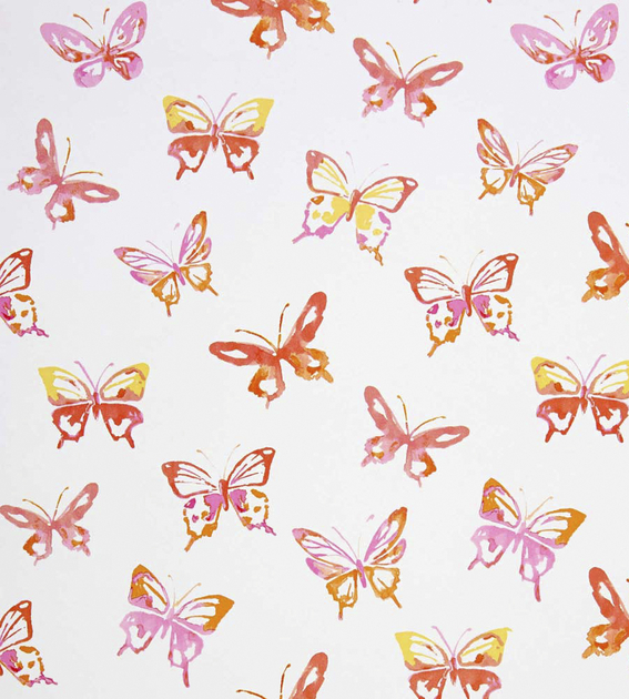 papier-peint-enfant-camengo-summer-camp-papillons-rose